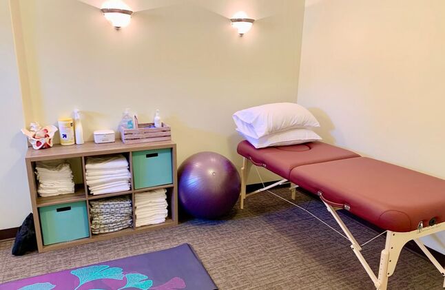 Specialized Pelvic Floor Physical Therapy Clinic Space for treating pregnancy, postpartum, and pelvic pain.